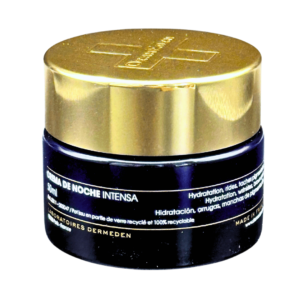 Dermeden Night Protocole Creme de Nuit Intense esta crema de noche está formulada a partir de la combinación única de tres tipos de hidroxiácidos: αHA - ácido glicólico, βHA - ácido salicílico y ΩHA - ácido dióico. Reforzado con Retinol y Niacinamida, este complejo de activos con efecto "peeling" trata las manchas de pigmentación, hidrata y regenera la piel. Las manchas disminuyen y las arrugas se rellenan, dejando la piel rellena, suave y equilibrada.