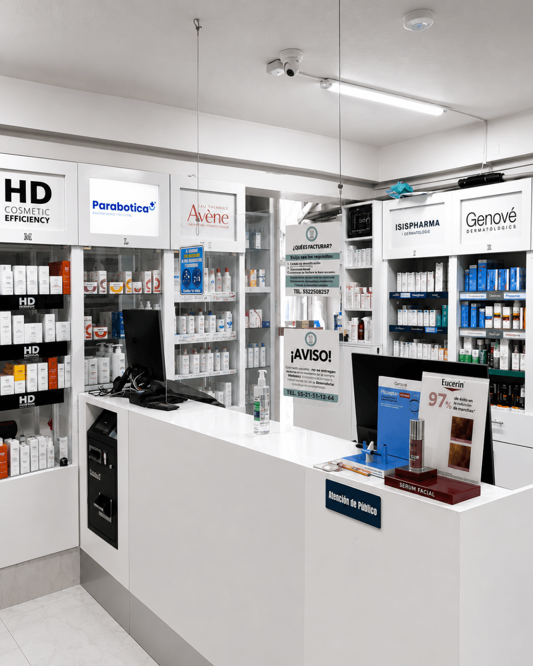 Atención en farmacia física Dermcenter Coapa Ciudad de México